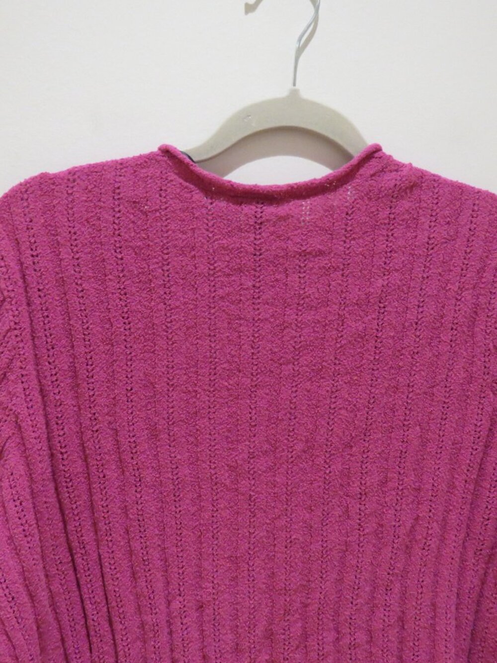 TORRID Cropped Tie-Front Shrug Cardigan Fuschia Red Marl Knit 1X Boho Plus Size - Picture 10 of 13